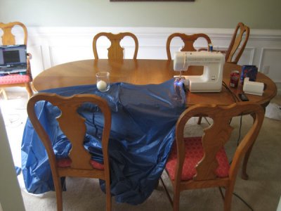 Sewing the canopy